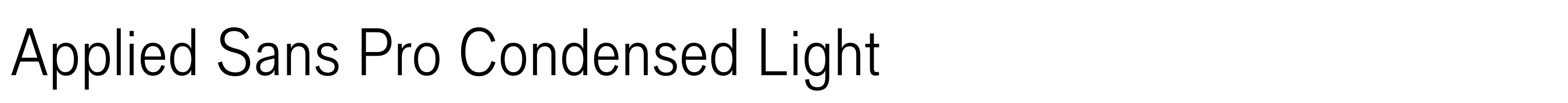 Applied Sans Pro Condensed Light